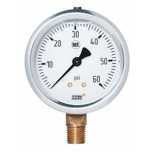 NPT Glycerin Fill Bottom Pressure Gauge