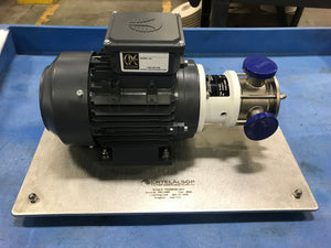 10 GPM Flexible Impeller pump on a stationary base with TEFC motor
