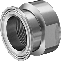 Fittings:  Sanitary Tri-Clamp to NPT Fitting