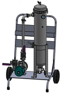 Cart Mounted Bag Housing with Explosion Proof 10 GPM Positive Displacement Pump